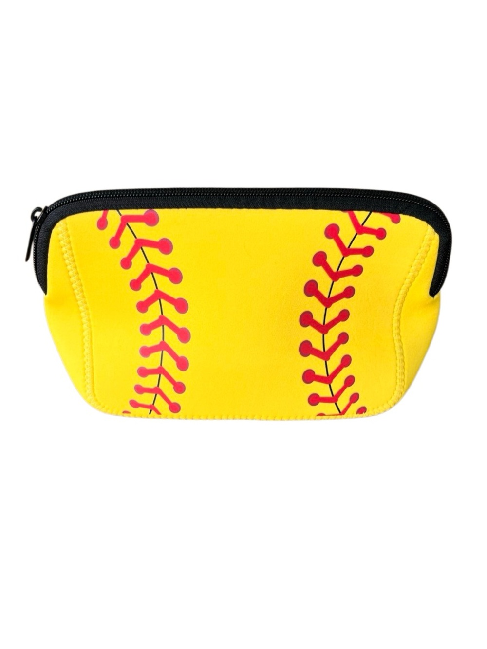 🌴 Softball Print Neoprene Zipper Pouch | Cosmetic Bag | Makeup | Travel | School